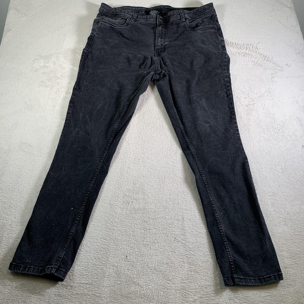 The Perfect Jeans NYC Jeans‎ Mens 42x34(40x31) Gray Skinny Fit Stretch Denim